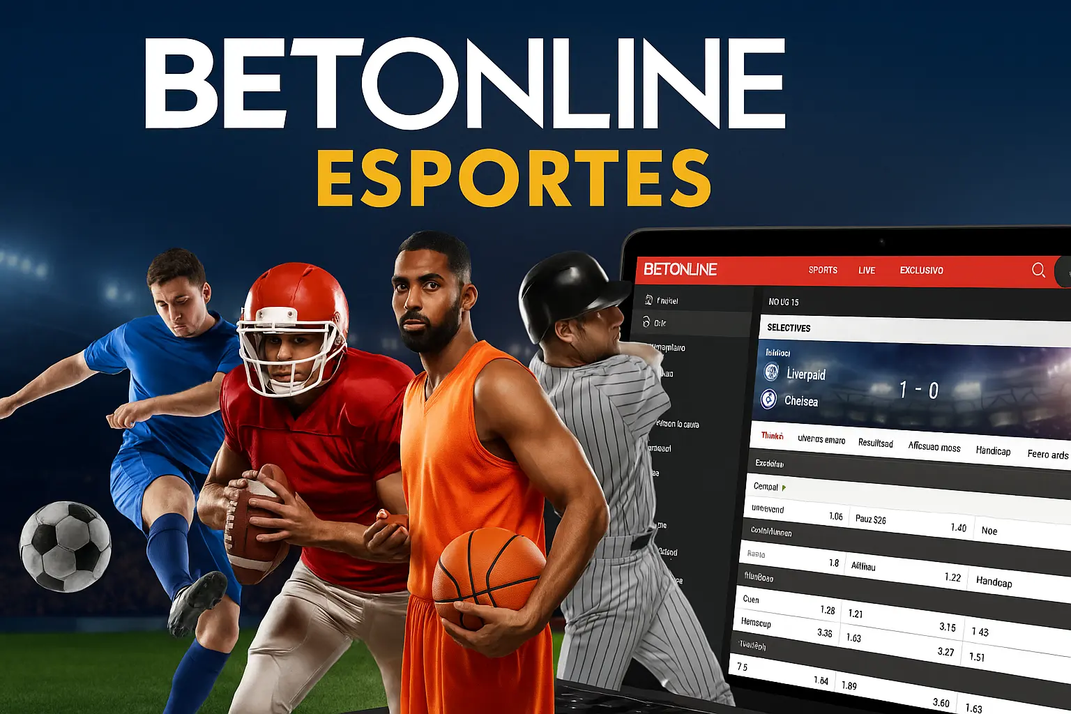 Aposte em apostas esportivas no cassino online BETONLINE
